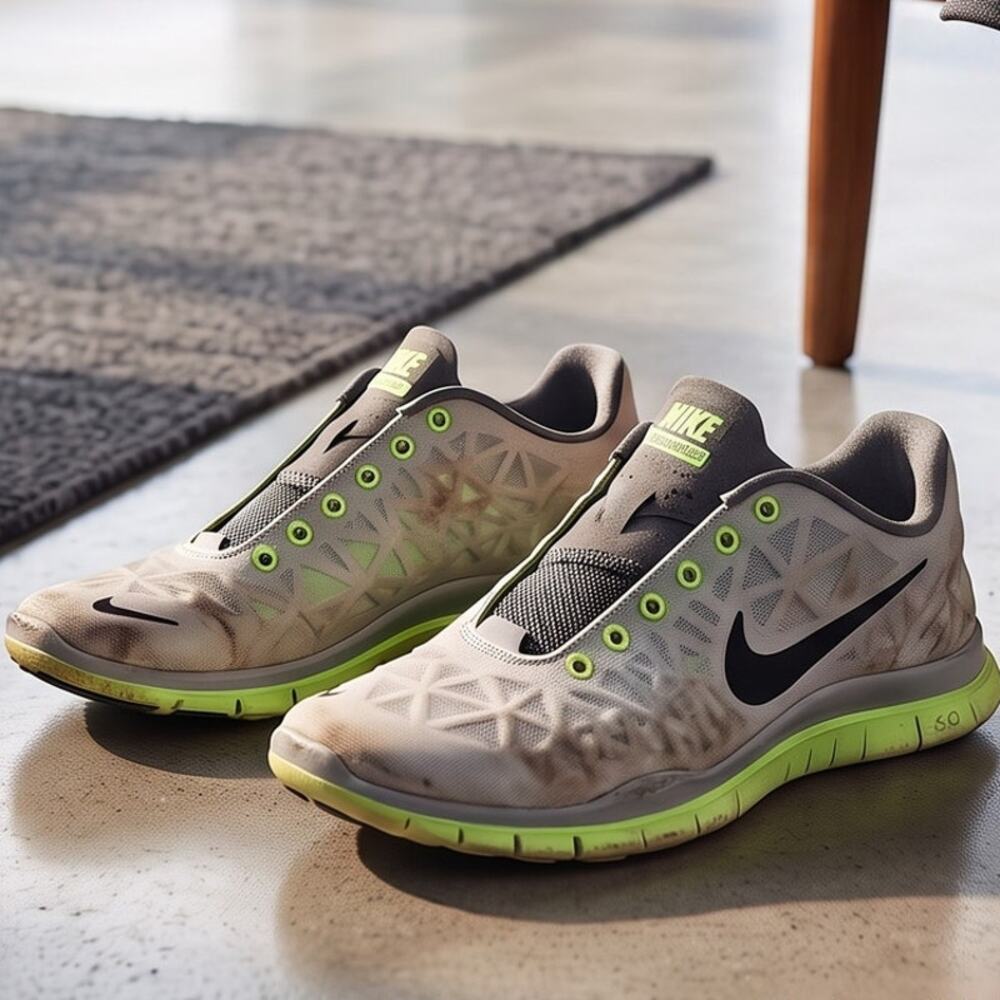 Nike Free TR Fit 3 Women's Sz 7.5 Gray Green Running Sneaker Athletic Shoes